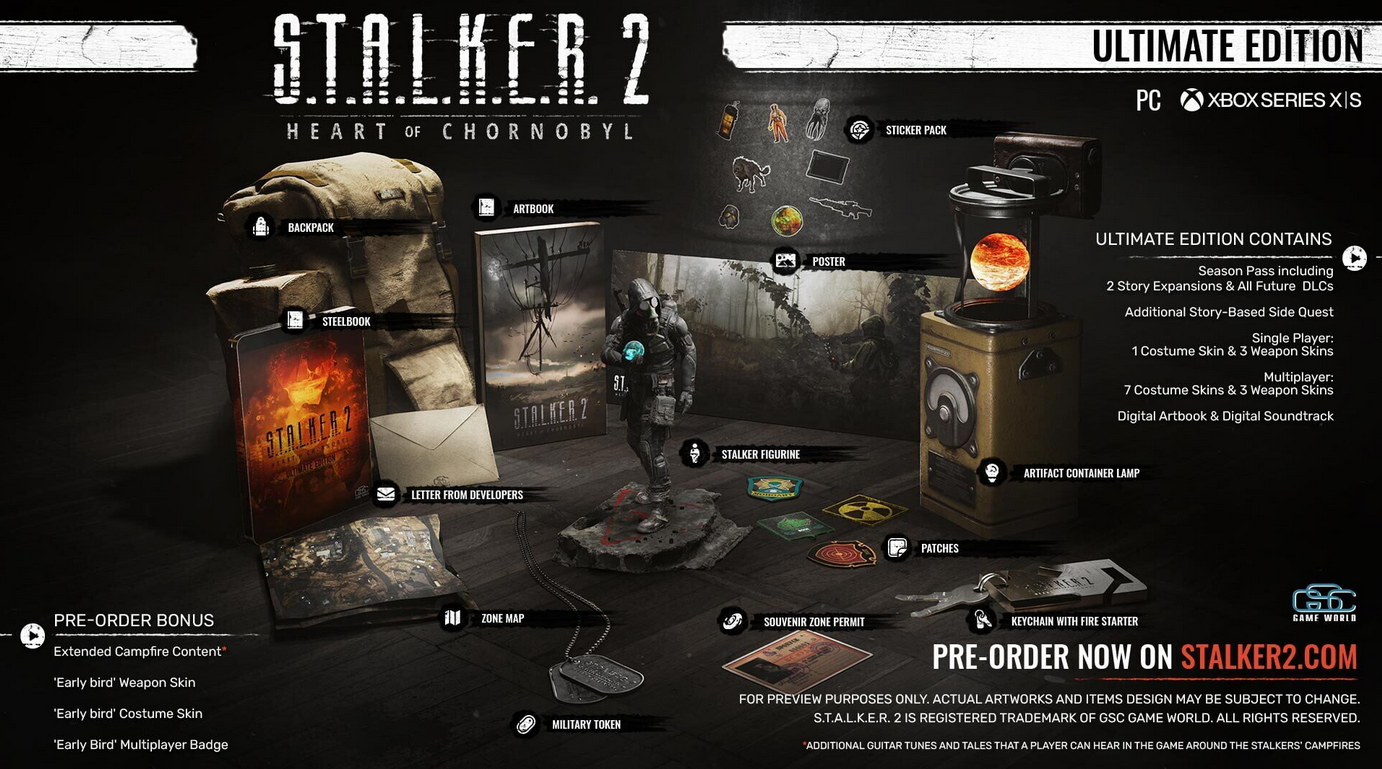 Il prezzo dell'edizione da collezione di S.T.A.L.K.E.R. 2: Heart of Chornobyl aumenterà di 40 dollari: da 340 a 380 dollari.-2 Il prezzo dell'edizione da collezione di S.T.A.L.K.E.R. 2: Heart of Chornobyl aumenterà di 40 dollari: da 340 a 380 dollari.-2