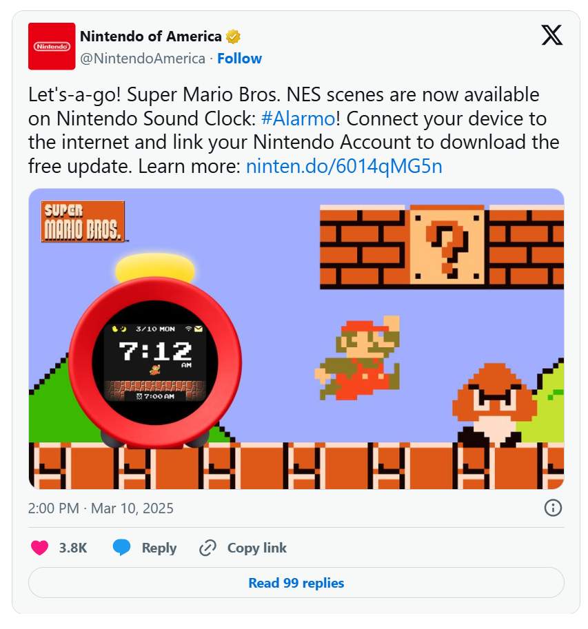 Sveglia Nintendo Alarmo