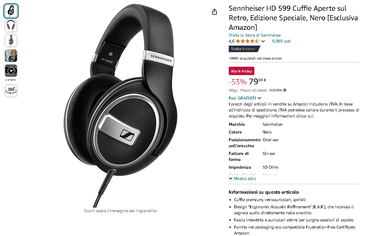 Cuffie Sennheiser HD 599 Cuffie Sennheiser HD 599