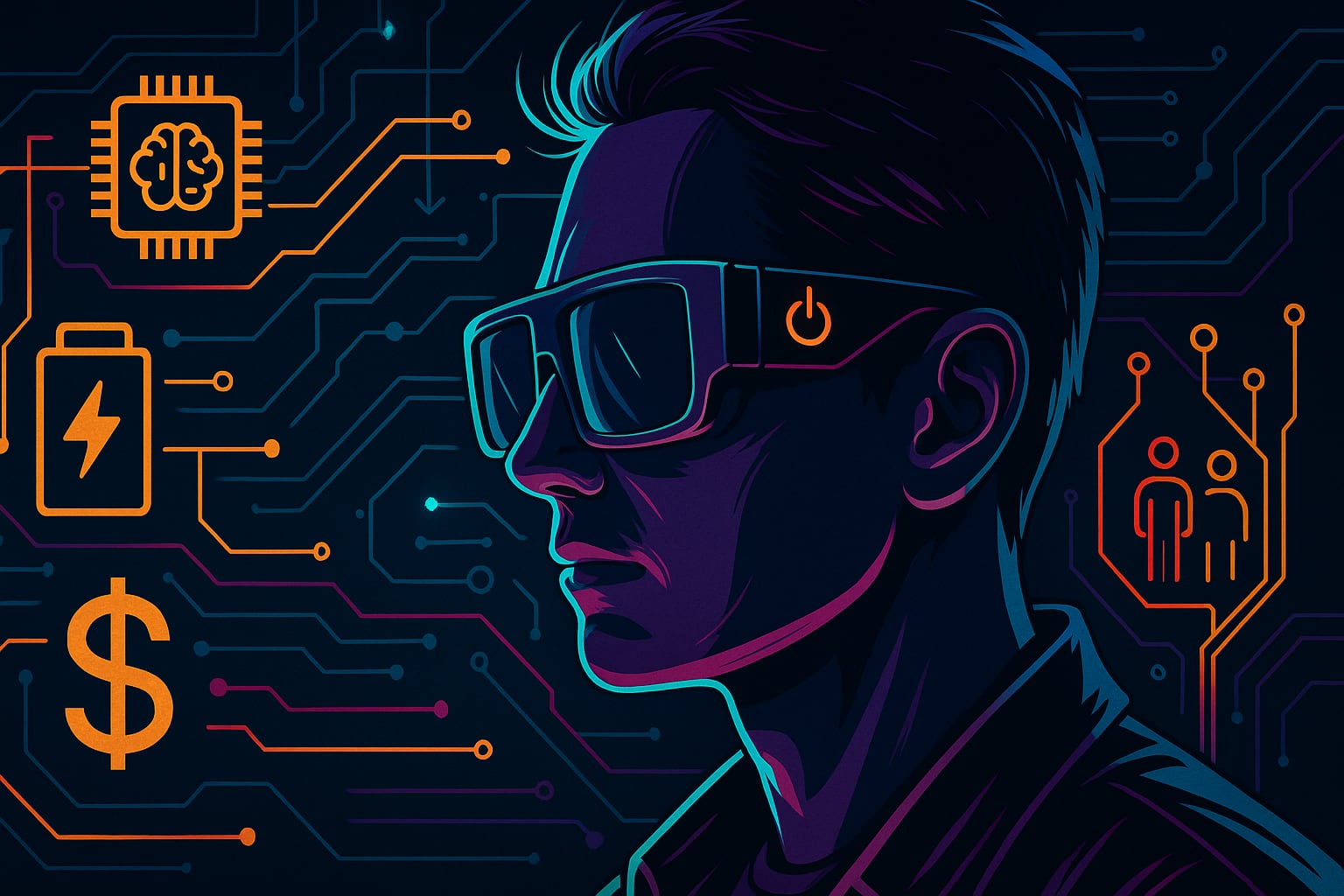 Immagine illustrativa di occhiali intelligenti come accessorio