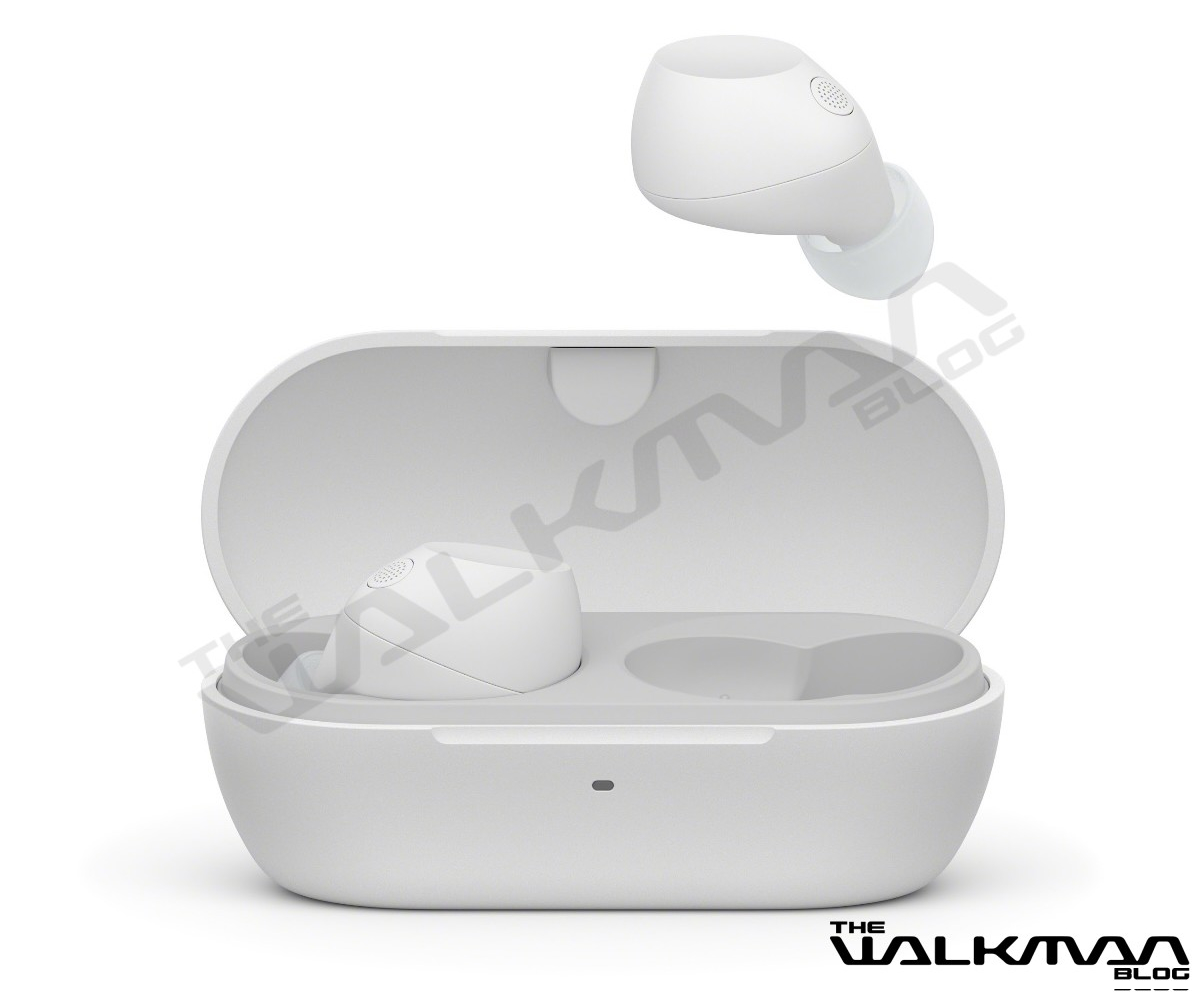 Vista dal basso delle cuffie wireless WF-C710N di Sony
