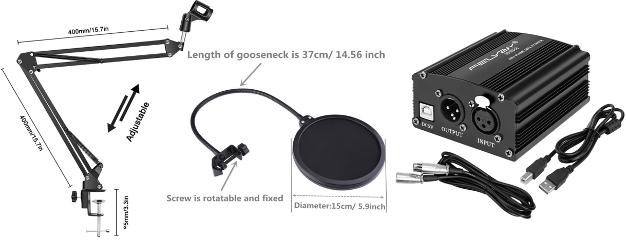 accessori per microfono accessori per lo streaming