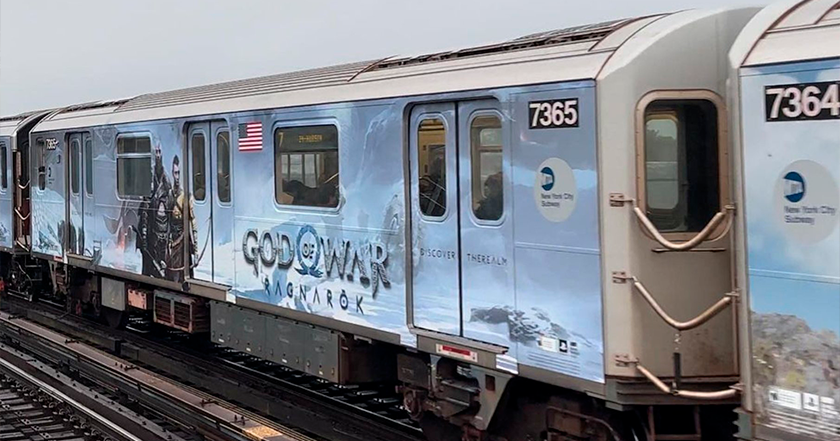 Prossima fermata: Midgard: Sony ha realizzato la metropolitana di New York con l'aspetto di God of War Ragnarok