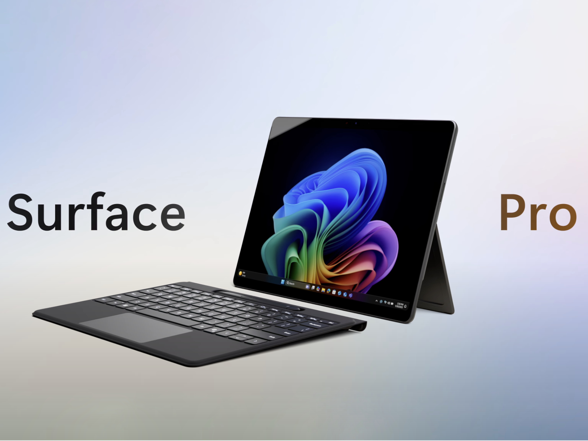 Immagine di testa del rilascio di Surface Pro 11 Intel
