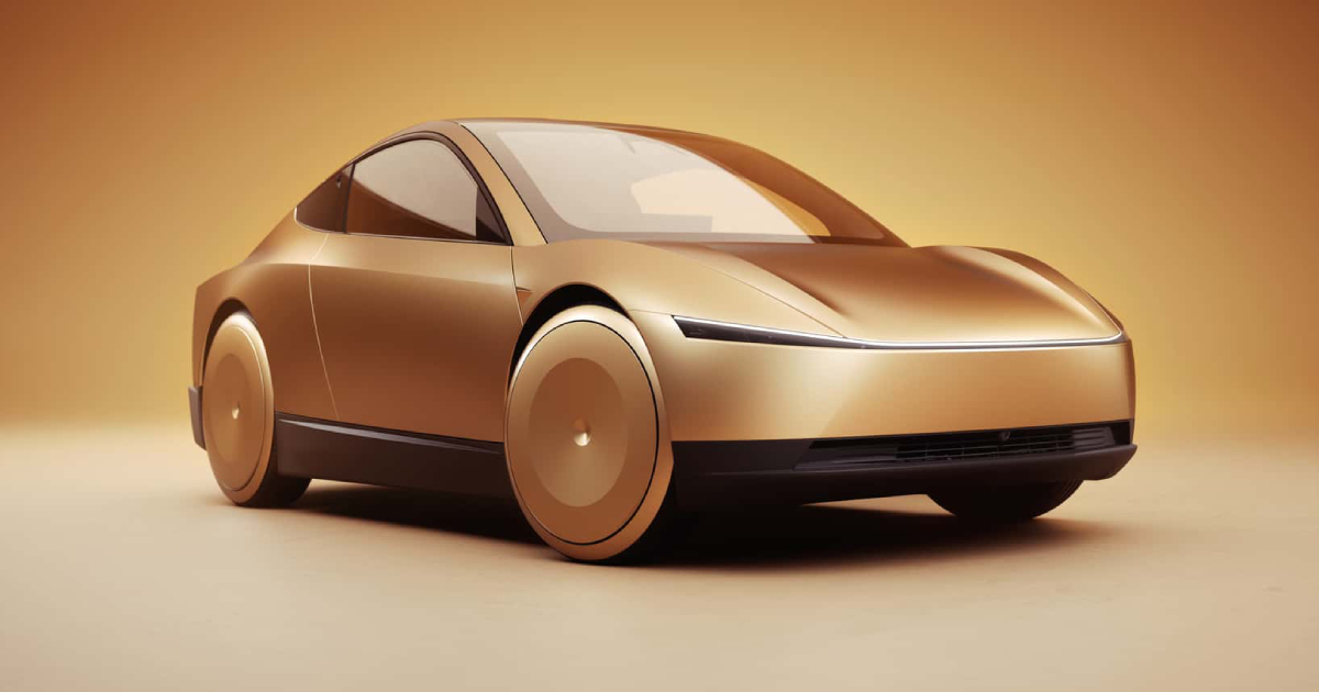 Tesla Cybercab visto dal davanti