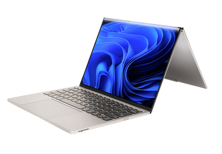 Il portatile Lenovo ThinkBook Flip in stato di chiusura Il portatile Lenovo ThinkBook Flip in stato di chiusura