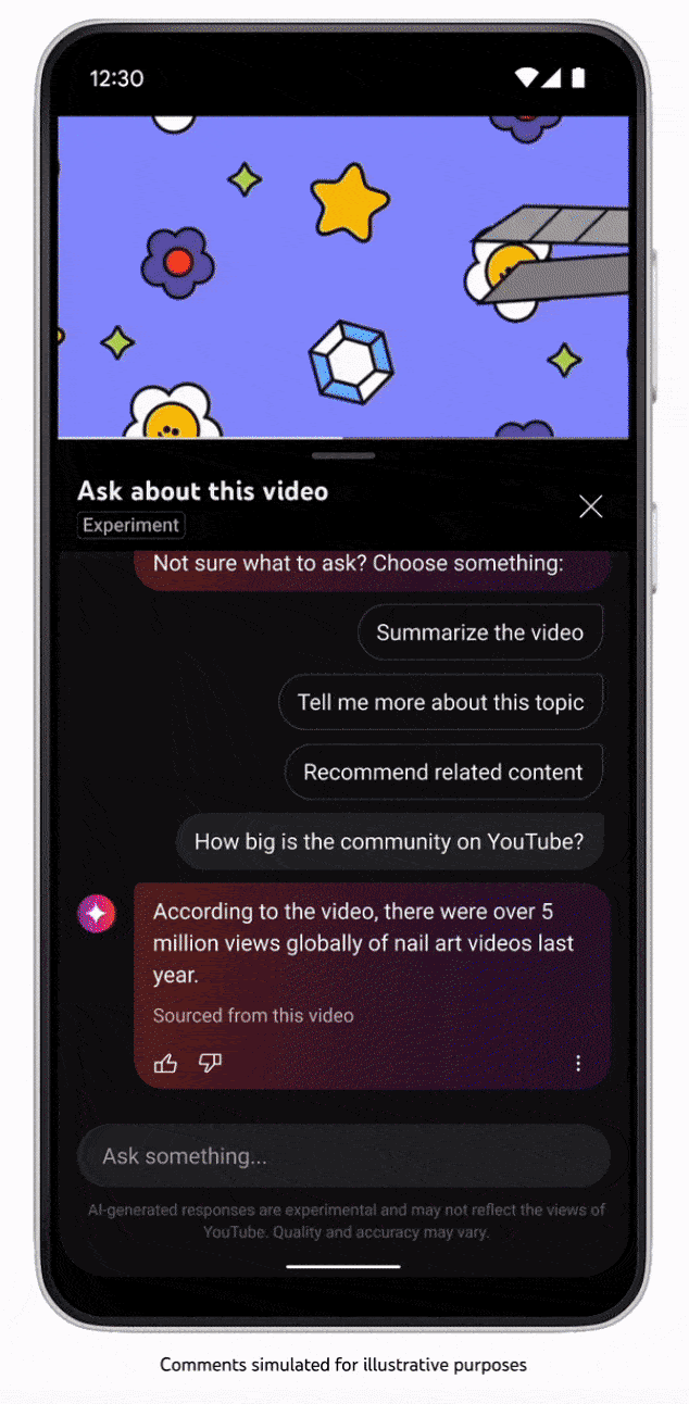 YouTube sta testando strumenti di intelligenza artificiale per ordinare i commenti per argomento e un chatbot per i video-3 YouTube sta testando strumenti di intelligenza artificiale per ordinare i commenti per argomento e un chatbot per i video-3
