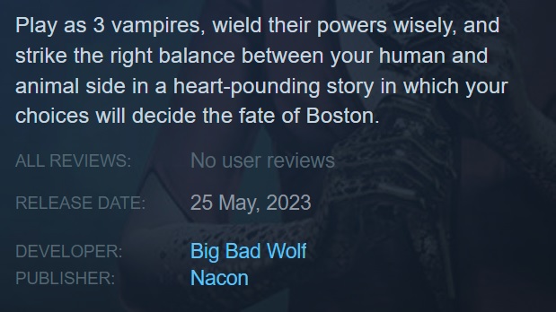 Non più un'esclusiva EGS. Vampire: The Masquerade - Swansong arriverà su Steam a maggio-2