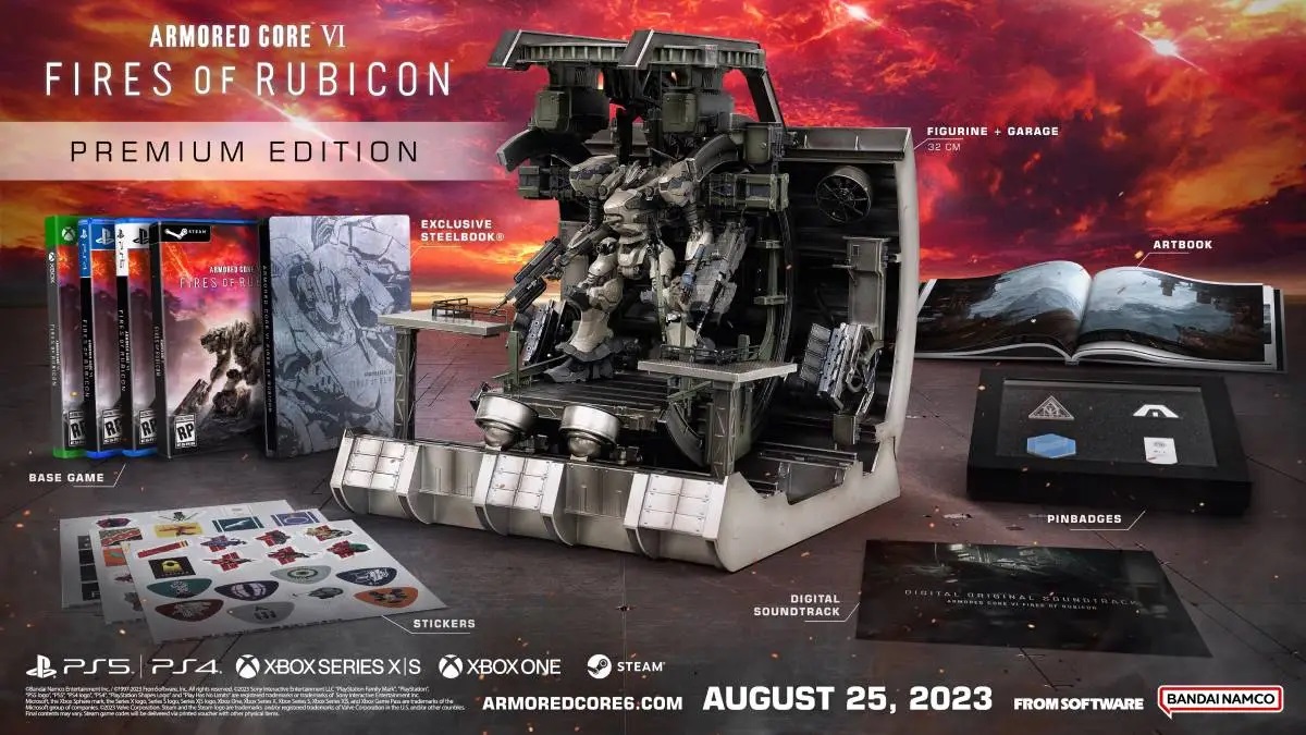La Collector's Edition di Armored Core VI: Fires of Rubicon è ora disponibile. Include un mech dettagliato, un artbook dettagliato e molte altre chicche. La Collector's Edition di Armored Core VI: Fires of Rubicon è ora disponibile. Include un mech dettagliato, un artbook dettagliato e molte altre chicche.
