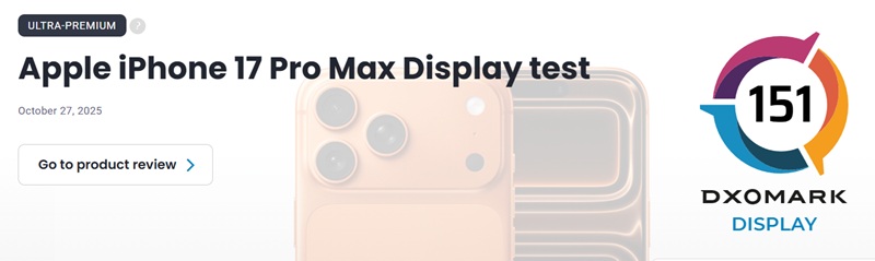 Display iPhone 17 valutazione 151 punti