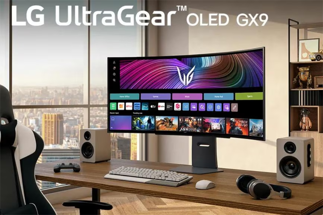 UltraGear OLED 45GX90SA vista dal basso UltraGear OLED 45GX90SA vista dal basso