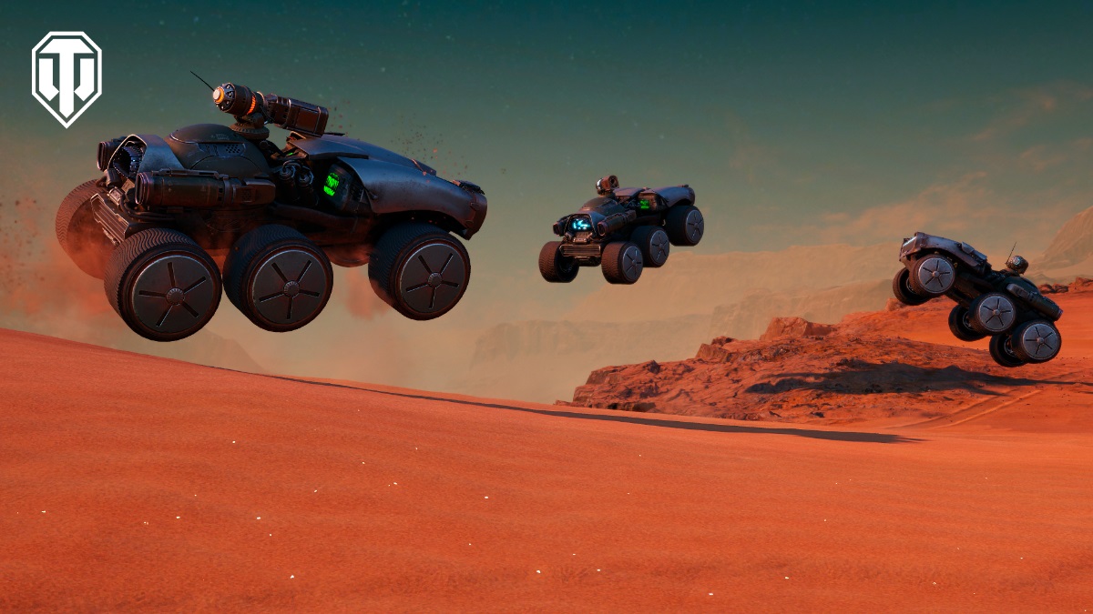 World of Tanks ha lanciato un evento temporaneo Call to Mars, in cui i giocatori controlleranno i rover di Marte e al posto dei soliti luoghi ci saranno paesaggi spaziali. World of Tanks ha lanciato un evento temporaneo Call to Mars, in cui i giocatori controlleranno i rover di Marte e al posto dei soliti luoghi ci saranno paesaggi spaziali.