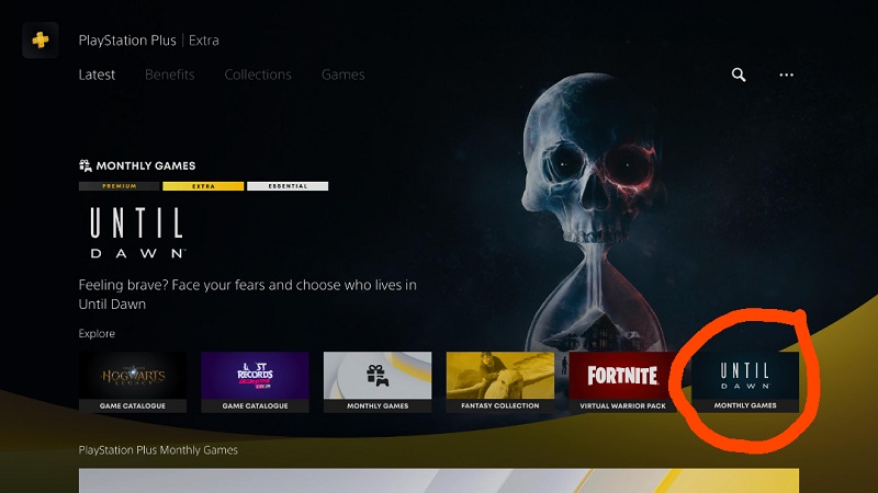 Screenshot della pagina PlayStation Plus