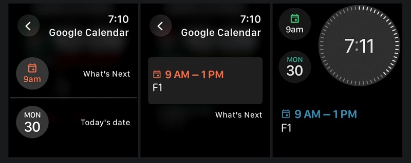 Interfaccia di Google Calendar