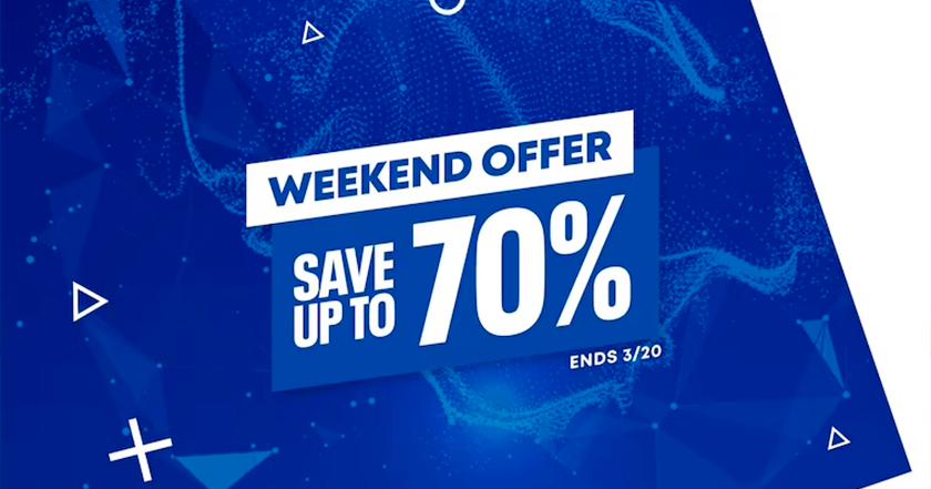 Il PlayStation Store lancia la promozione "Weekend Offer", in cui i giochi più popolari ricevono sconti fino al 70%. Il PlayStation Store lancia la promozione "Weekend Offer", in cui i giochi più popolari ricevono sconti fino al 70%.
