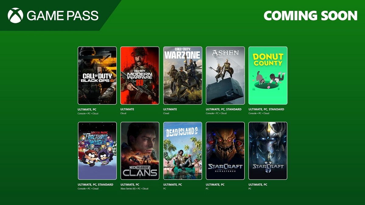 Call of Duty: Black Ops 6, due StarCraft, Dead Island 2 e altro attendono gli abbonati a Xbox Game Pass nella seconda metà di ottobre Call of Duty: Black Ops 6, due StarCraft, Dead Island 2 e altro attendono gli abbonati a Xbox Game Pass nella seconda metà di ottobre