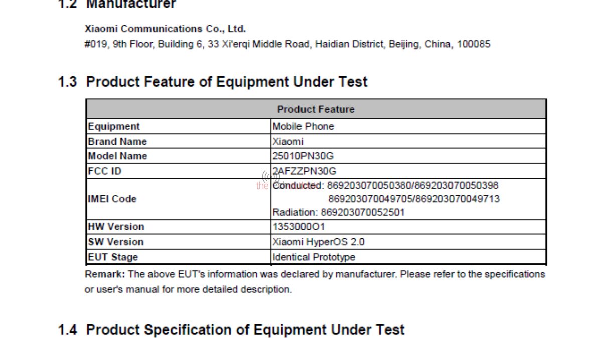 Xiaomi 15 Ultra - Versione globale su FCC