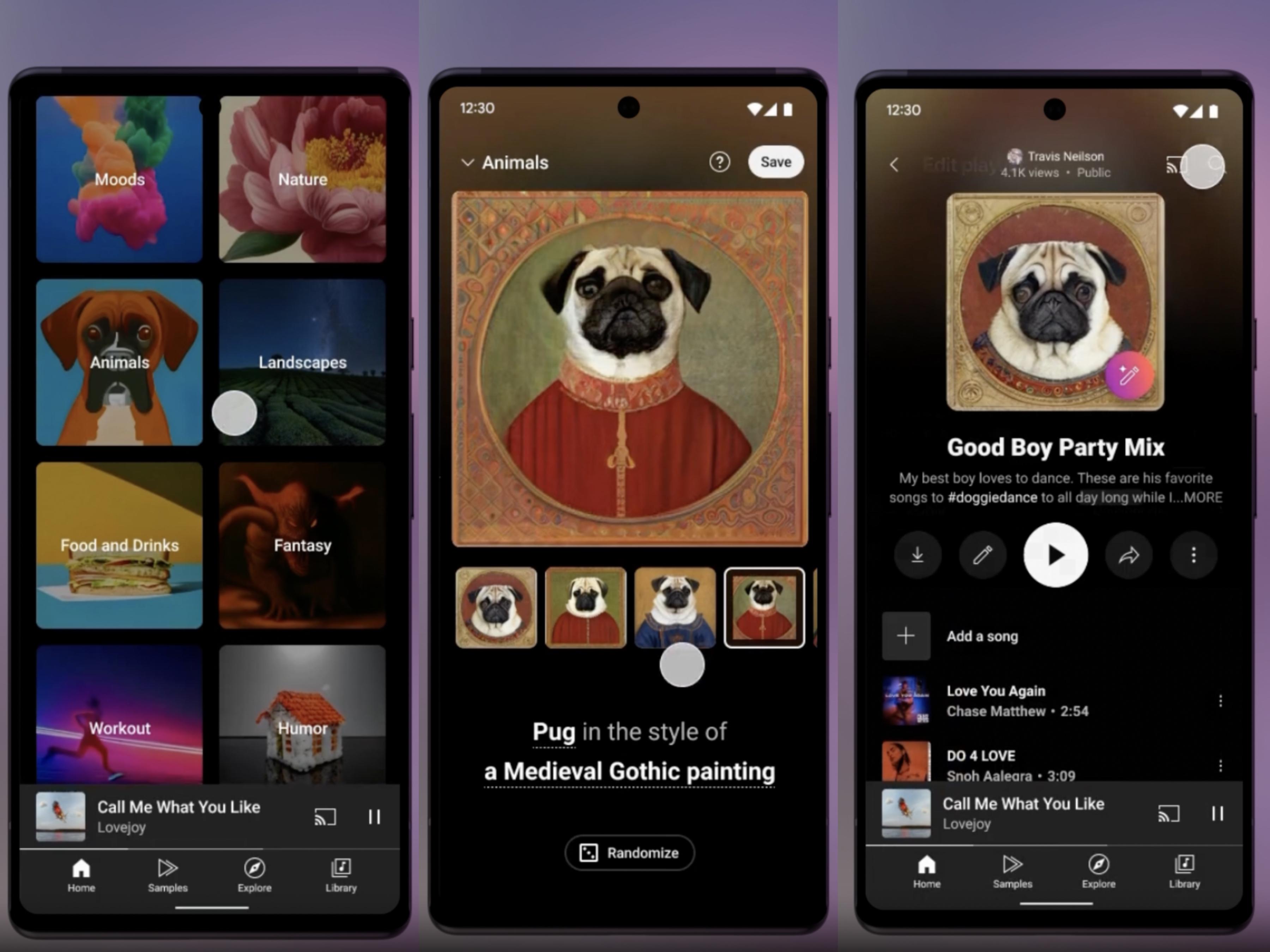 YouTube Music ora consente di creare le opere d'arte delle playlist utilizzando l'intelligenza artificiale generativa