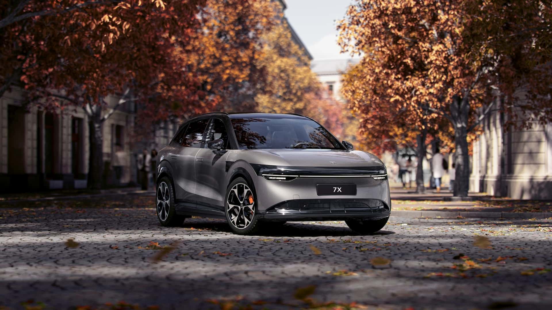 Interni del crossover Zeekr 7X con rivestimenti in pelle