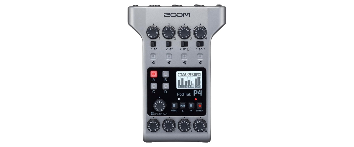 Registratore Podcast portatile Zoom PodTrak P4 Registratore Podcast portatile Zoom PodTrak P4