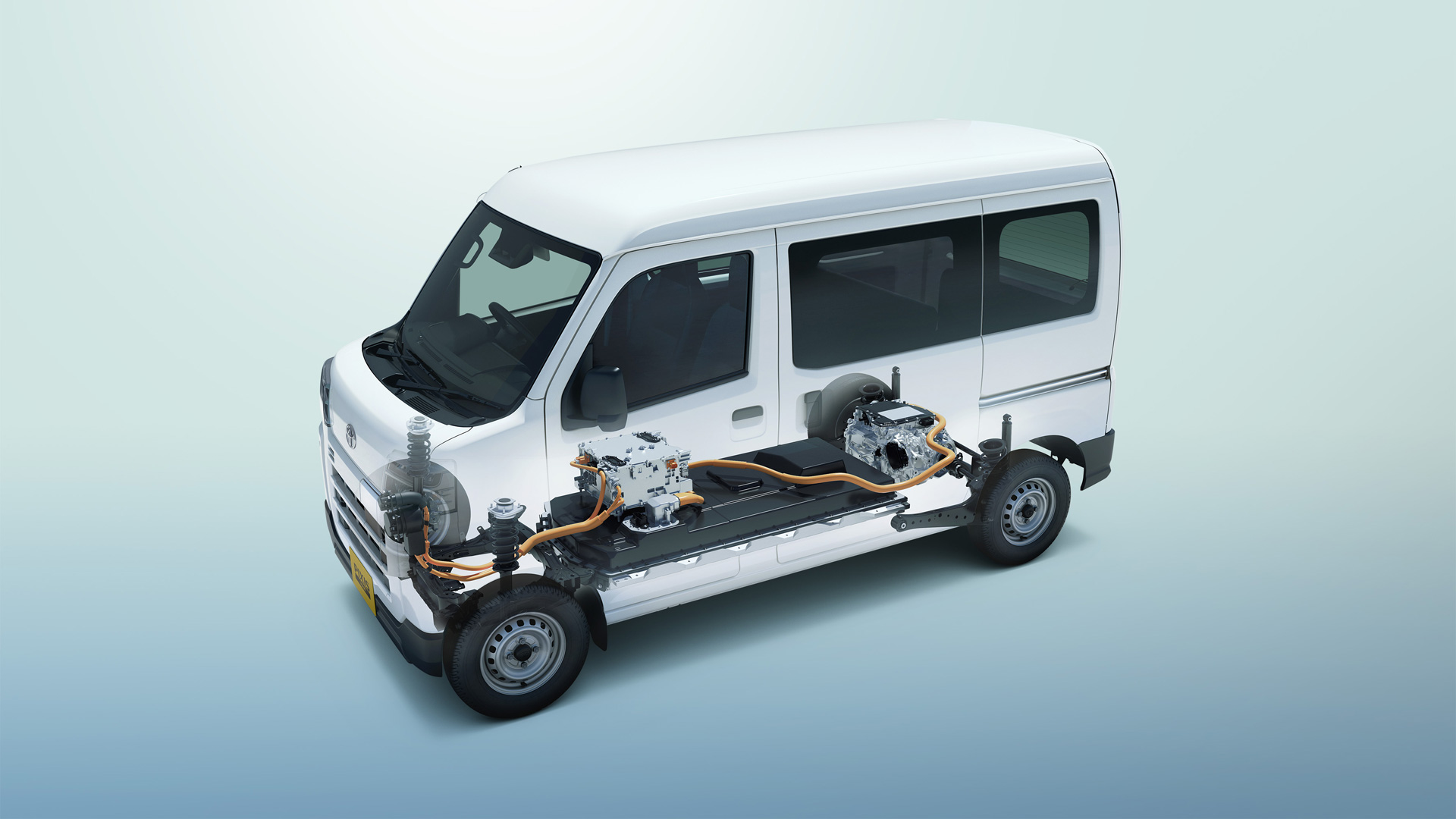 Vista laterale della Toyota Pixis Van BEV