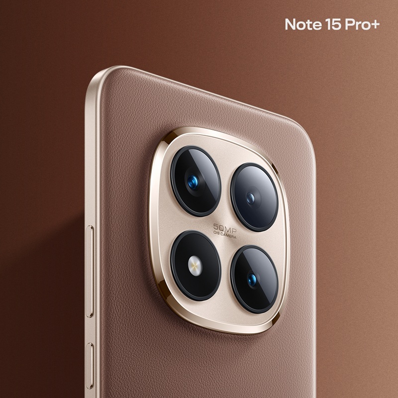 Immagine dettagliata del pannello posteriore del Redmi Note 15 Pro+