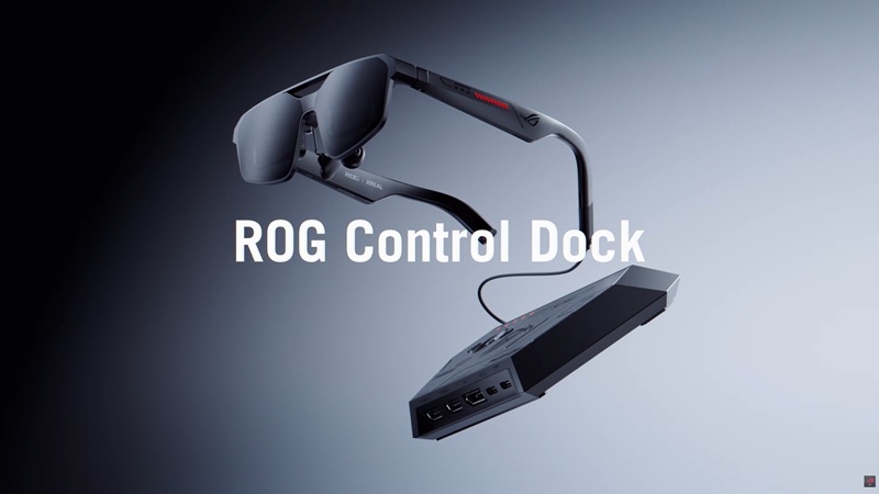 Occhiali da gioco AR ASUS ROG XREAL R1 con stazione Dock