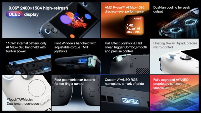 Display OLED da 9 pollici su Ayaneo Next 2