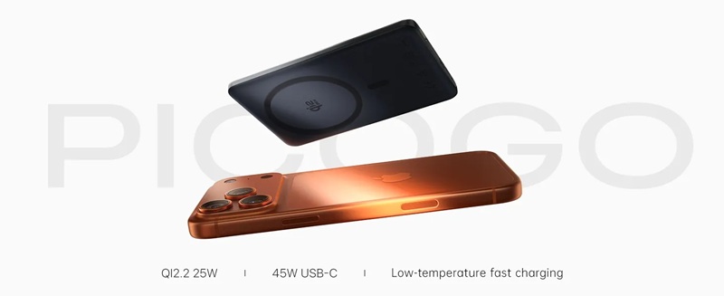 Aspetto del Baseus PicoGo AM52 Qi2.2 Slim