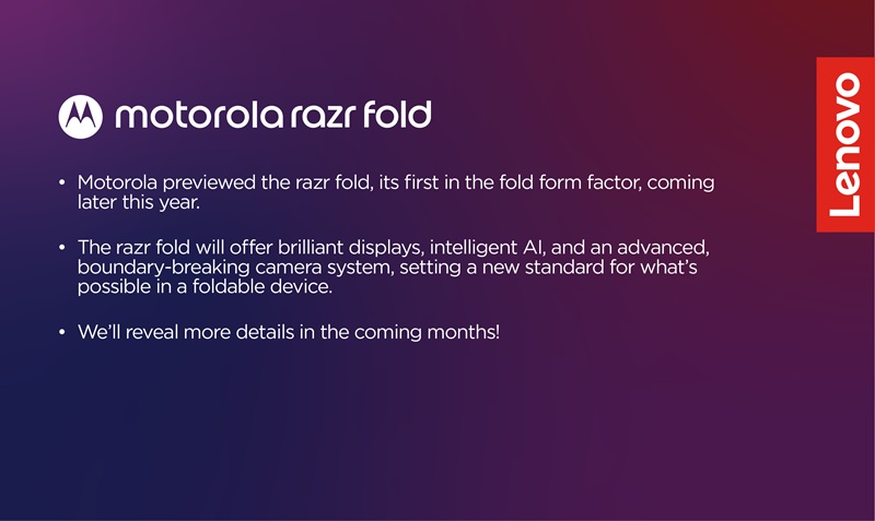 Poster di marketing di Motorola Razr Fold