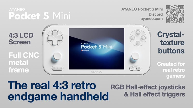 Joystick con tecnologia a effetto Hall in Pocket S Mini