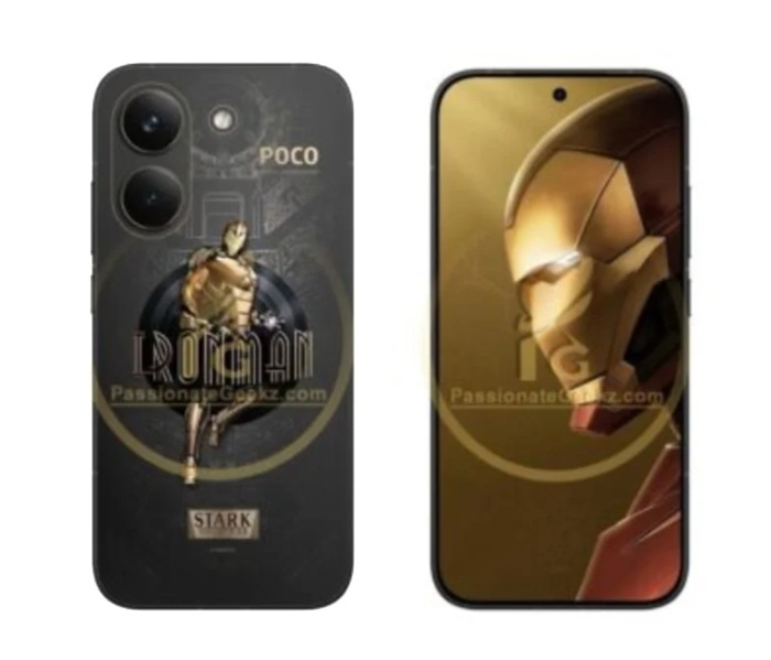 Immagine del pannello frontale di Poco X8 Pro Iron Man Edition