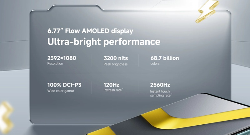 Smartphone Poco M8 5G con display AMOLED