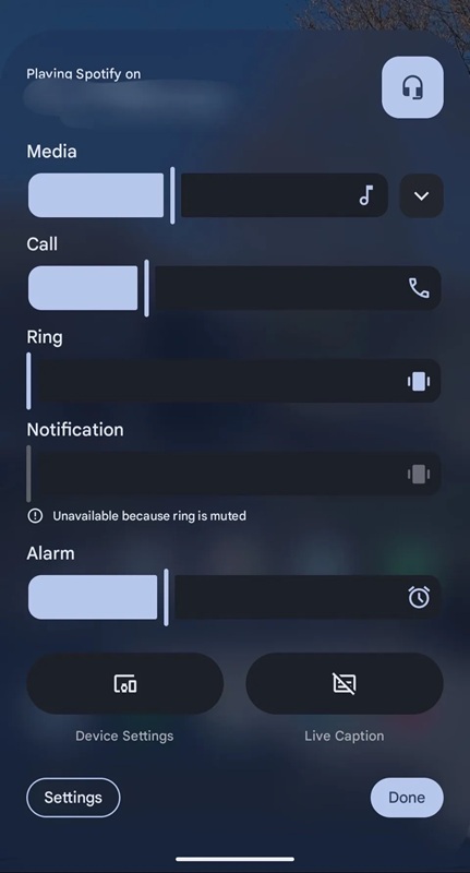 Screenshot dell'interfaccia sfocata Android 17 - 3
