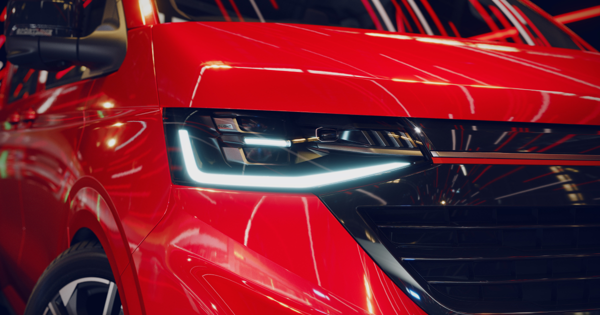 Design del faro del Volkswagen Transporter Sportline