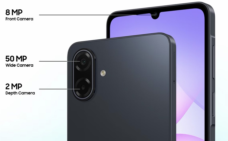 Fotocamera 50 MP e fotocamera frontale 8 MP Galaxy A07 5G