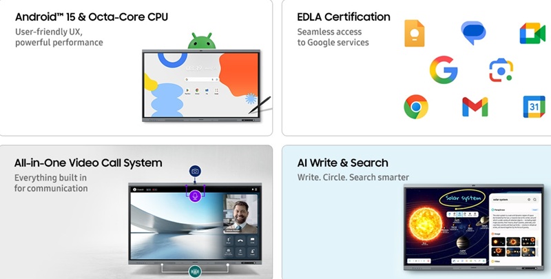 Nuovo dispositivo Samsung WAFX-P con touchscreen per affari
