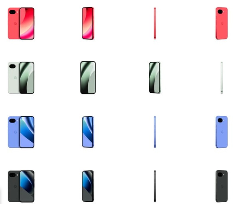 Opzioni di colore per Google Pixel 10a