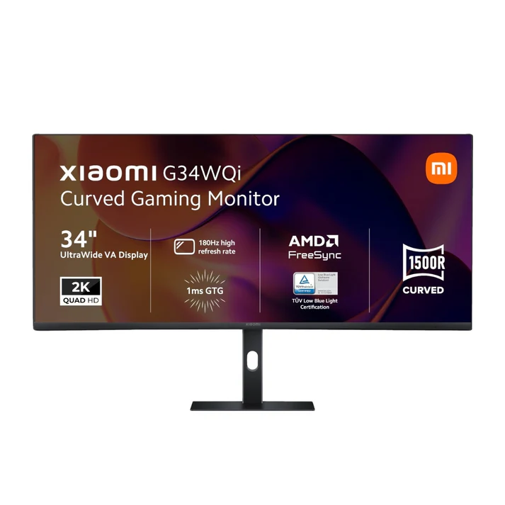 Vista frontale del monitor Xiaomi G34WQi 2026