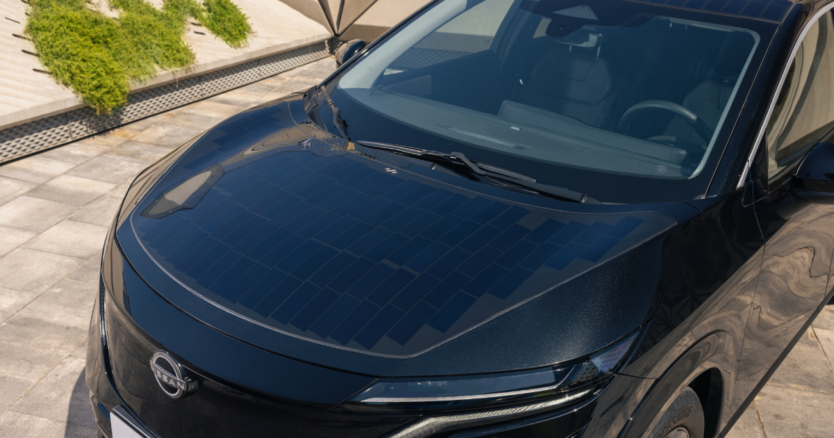 Pannelli solari sul tetto della Nissan Ariya